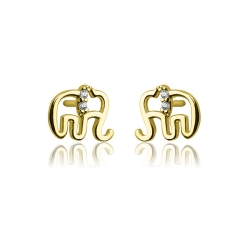Kolczyki złote słonie