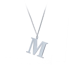 Naszyjnik srebrny literka M